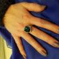 Preview: Damenring (900er Platin) mit einem 11.67ct Turmalin und 0.47ct Brillanten