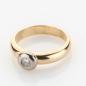 Preview: Ring aus 585er Gelb- und Weißgold mit 0.12ct Brillant