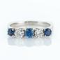 Preview: Vintage ring 18k gold with 0.50ct sapphires and 0.32ct diamonds