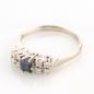 Preview: Ladies ring (14k gold) with a sapphire and diamonds