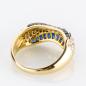 Preview: Ladies ring 18k gold with 1.0ct sapphires and 0.50ct diamonds
