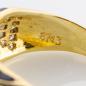 Preview: Ladies ring 18k gold with 1.0ct sapphires and 0.50ct diamonds