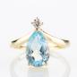 Preview: Damenring 585er Gold mit 3.39ct Topas und 0.10ct Brillant