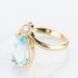 Preview: Damenring 585er Gold mit 3.39ct Topas und 0.10ct Brillant
