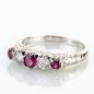 Preview: Retro Ring 585er Gold mit 0.45ct Rubinen und 0.42ct Brillanten