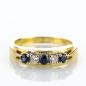 Preview: Vintage Ring (585er Gold) mit Saphiren und Brillanten