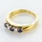Preview: Vintage Ring (585er Gold) mit Saphiren und Brillanten