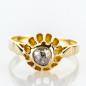 Preview: Retro Damenring (585er Gold) mit Diamant