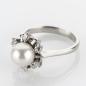 Preview: Ring 585er Gold mit Perle und 0.24ct Brillanten