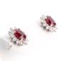 Preview: Ear studs 18k gold with 3.70ct rubies and 1.20ct diamonds