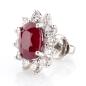 Preview: Ear studs 18k gold with 3.70ct rubies and 1.20ct diamonds