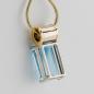 Preview: 18.0 Carat Aquamarine and 0.30 Carat Diamond Pendant in 18k Multicolor Gold