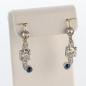 Preview: Art Deco earrings platinum with 2.10ct diamonds and 0.20ct sapphires