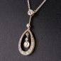 Preview: Art Nouveau necklace 14k gold with 0.70ct diamonds