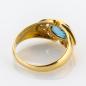 Preview: Vintage Ring aus 750er Gold mit 1.50ct Blautopas und 0.28ct Brillanten