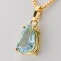 Preview: 14k gold pendant with an 3.65ct aquamarine