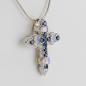 Preview: 4 Opal, 1.6ct Sapphire and 0.8ct Diamond Pendant in 18K White Gold
