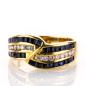 Preview: Ring aus 750er Gold mit 0.70ct Saphiren und 0.25ct Brillanten