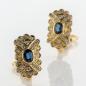 Preview: Vintage 14k gold earrings with 0.30ct sapphires and 1.12ct diamonds