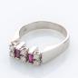 Preview: Ring aus 585er Weißgold mit 0.20ct Rubinen und 0.30ct Brillanten