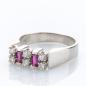 Preview: Ring aus 585er Weißgold mit 0.20ct Rubinen und 0.30ct Brillanten