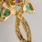 Preview: Emerald, Amethyst and Diamond Pendant in 18K Yellow Gold