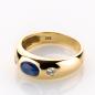 Preview: 14k gold ring with a 1.0ct sapphire and 0.20ct diamonds