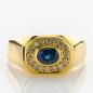 Preview: Vintage Ring aus 750er Gold mit Saphir und Brillanten