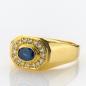 Preview: Vintage Ring aus 750er Gold mit Saphir und Brillanten