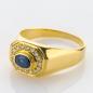 Preview: Vintage Ring aus 750er Gold mit Saphir und Brillanten