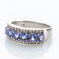 Preview: Ring aus 750er Weißgold mit 1.0ct Tansaniten und 0.26ct Brillanten