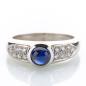 Preview: Vintage Ring aus 750er Gold mit 0.50ct Saphir und 0.28ct Diamanten