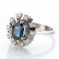 Preview: Ring aus 585er Weißgold mit 1.0ct Saphir und 0.20ct Brillanten