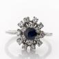 Preview: Vintage Ring aus 750er Weißgold mit 0.74ct Saphir und 0.86ct Brillanten