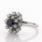 Preview: Vintage Ring aus 750er Weißgold mit 0.74ct Saphir und 0.86ct Brillanten