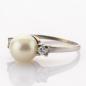 Preview: Ring aus 750er Gold mit Perle und 0.25ct Brillanten