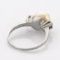 Preview: Ring aus 750er Gold mit Perle und 0.25ct Brillanten