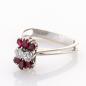 Preview: Vintage Ring aus 750er Gold mit 0.50ct Rubinen und 0.30ct Brillanten