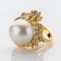 Preview: Ring aus 750er Gold mit Perle und 1.40ct Diamanten