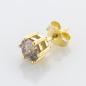 Preview: 14k gold ear studs with 1.90ct diamonds