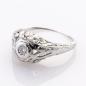 Preview: Art Deco Ring aus 750er Weißgold mit 0.10ct Brillant