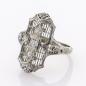 Preview: Art Deco Ring aus 750er Weißgold mit 0.20ct Brillanten