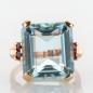 Preview: Vintage Ring aus 585er Gold mit einem 16.0ct Aquamarin und 0.08ct Rubinen