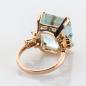 Preview: Vintage Ring aus 585er Gold mit einem 16.0ct Aquamarin und 0.08ct Rubinen