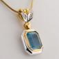 Preview: Anhänger aus 750er Gold mit einem 6.0ct Aquamarin und 0.04ct Brillanten