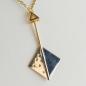 Preview: Modern 14k gold pendant with 0.13ct diamonds