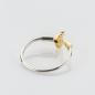 Preview: Ring mit 0.04 ct Brillant in 950er Platin & 750er Gelbgold