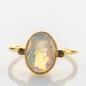 Preview: 18k gold ring with an opal and 0.04ct diamonds