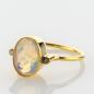 Preview: 18k gold ring with an opal and 0.04ct diamonds