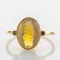 Preview: 18k gold ring with an opal and 0.04ct diamonds